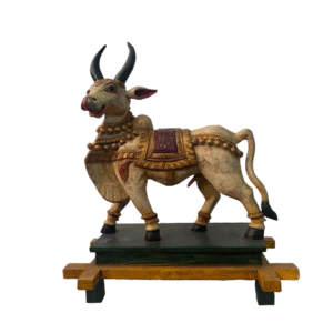 Antique Wooden Nandi Vahanam – A Timeless Symbol of Devotion