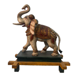 Antique Wooden Elephant Vahanam – Symbol of Strength & Sacred Tradition