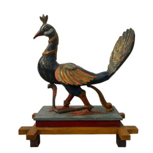 Antique Wooden Peacock Vahanam – Grace, Divinity & Timeless Craft