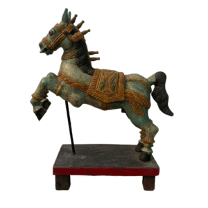 Antique Wooden Horse Vahanam – Power, Speed & Sacred Craftsmanship