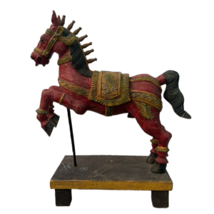 Antique Wooden Horse Vahanam – Strength, Balance & Timeless Tradition