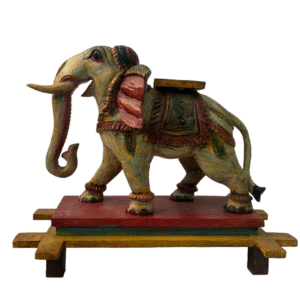 Antique Wooden Elephant Vahanam – Strength, Wisdom & Sacred Heritage