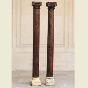 Premium 9.8 Feet Long Solid Teak Wood Pillar – Handcrafted, Durable & Timeless Architectural Column